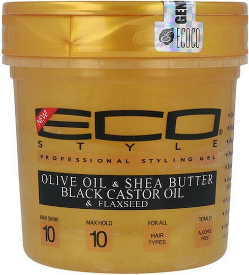 Eco Style Gold Olive Oil, Shea Butter & Black Castor Oil Hair Gel 473ml