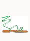 Wired Women's Flat Sandals in Green Color