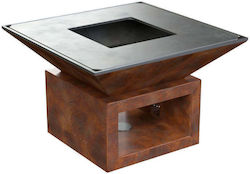 Vulcanus Grill Pro730 Camp Focar În aer liber din metal Maro 73x73x48cm