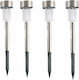 Arrango Set of 4 Stake Solar Lights Lanterns with Photocell IP65 30cmx5cmcm