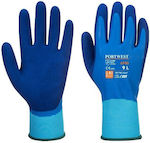 Portwest Wasserdicht Arbeitshandschuhe Blau Latex