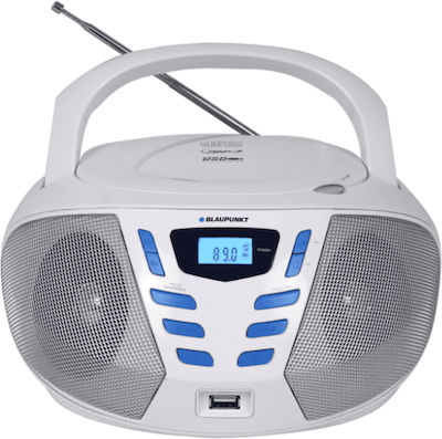 Blaupunkt Φορητό Ηχοσύστημα Boombox BB7 με CD / MP3 / USB / Ραδιόφωνο σε Λευκό Χρώμα