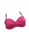 Bluepoint Padded Strapless Bikini Solids with Detachable & Adjustable Straps Pink