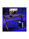 Gaming Office Wooden Red with Metal Legs 120x60x73cm
