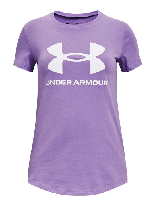 Under Armour Kids' T-shirt Purple Live Sportstyle