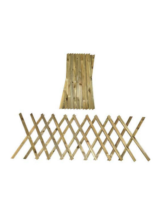 Klappbares Spalier Garten aus Holz mit Rhombus-Rasterdesign in Beige Farbe 260x60cm