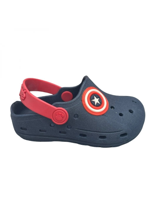 Pecompe Kinder Strand-Clogs Blau