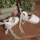 Baby Bloom Pantofi de Botez pentru Fetițe Espadrile Din Țesătură Albe