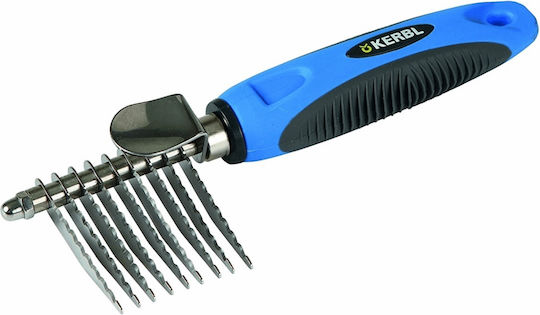 Kerbl Premium Dematting Χτένα για Διάφορα Μήκη Τρίχας με Ξυράφι για Απομάκρυνση Τριχών Μαύρο