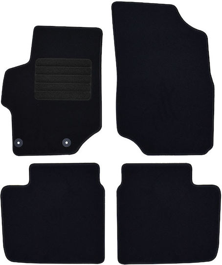 Rigum Set of Front and Rear Mats 4pcs for Peugeot 301 Citroen C-Elysee 2011 2018 Black