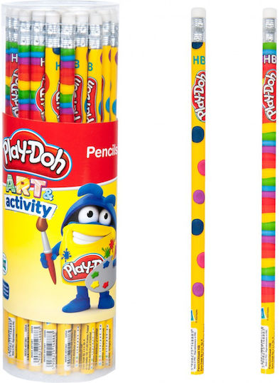 Carioca Play-Doh Μολύβι HB με Γόμα (Διάφορα Σχέδια/Χρώματα)