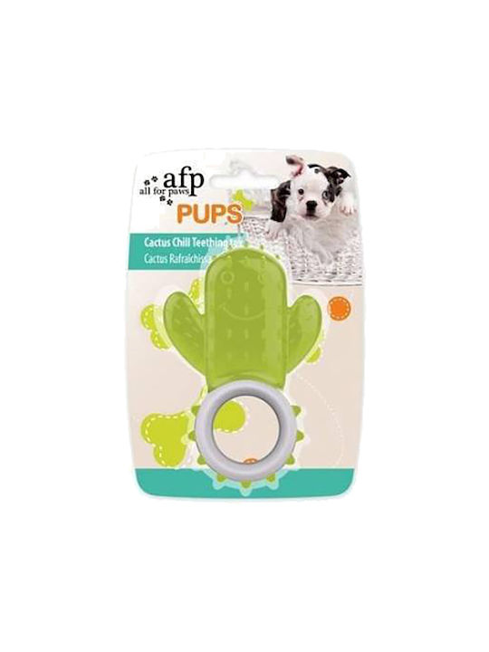 All For Paws Pups Cactus Chill Teething Dog Toy Green 7.5cm A5-