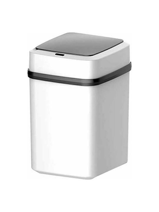 Plastic Waste Bin with Sensor 10lt White