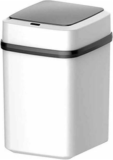Plastic Waste Bin with Sensor 10lt White Plastic Waste Bin with Sensor 10lt White