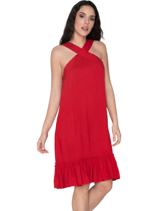 Luna Alice Women's Mini Dress Beachwear Red