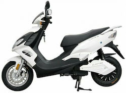 E-Fun Lipo Ηλεκτρικό Μηχανάκι Ισχύος 5000W με Τελική Ταχύτητα 90km/h Αυτονομίας 150km Λευκό