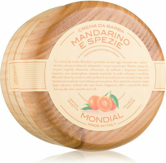 Mondial Luxury Wooden Bowl Mandarine and Spice Creme Rasieren 140ml