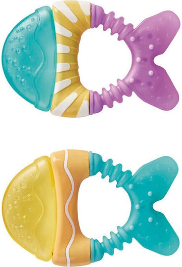 Saro Little Fish Beißring Zahnen Linderung mit Wasser aus Kunststoff für 6 m+ 2 Stück