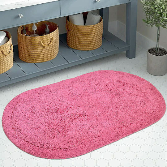 Lino Home Covoraș de Baie Bumbac Oval Redondo 2500000600 Fuchsia 60x90buc
