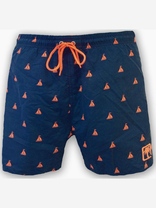 Men's Swimwear Bermuda Blue with Patterns