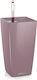 Lechuza Maxi Cubi Self-watering Pot Plastic Lila 14x14x26cm.