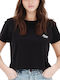 Basehit Feminin Sport Crop Tricou Negru