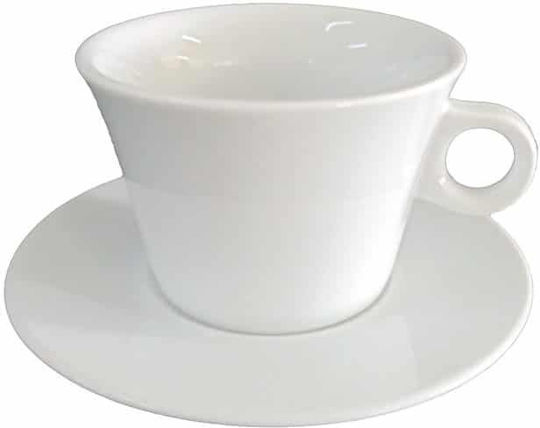 Lukanda Optik Set of Cups Coffee Porcelain White 400ml 6pcs