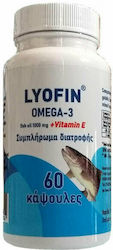 Lyofin Omega-3 Fish Oil 1000mg + Vitamin E Fish Oil 1000mg 60 caps