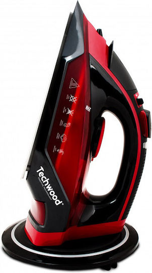 Techwood Fier de Călcat cu Aburi 2200W cu Talpă Ceramică și Debit Continu de Abur 45g/min