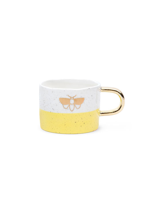 Moth Ceramic Coffee Cup Set Multicolour