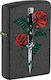 Zippo Tattoo Design Αντιανεμικός Αναπτήρας Φλόγας Rose Dagger