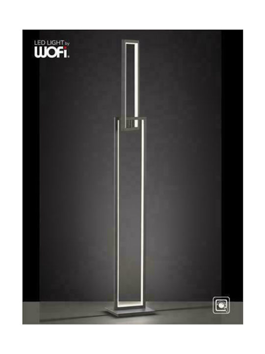 Wofi Muriel LED Φωτιστικό Δαπέδου Υ146xΜ22εκ. με Θερμό Λευκό Φως 2700lm Ασημί
