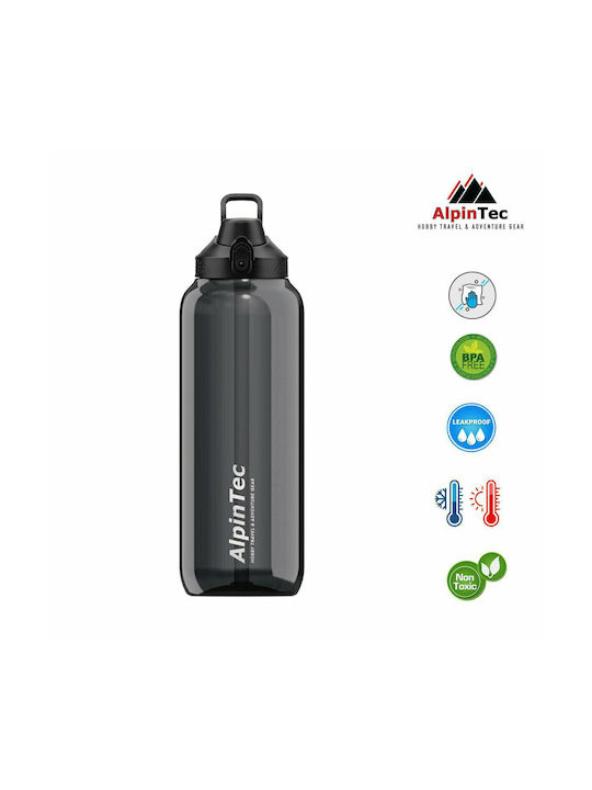 AlpinTec Wasserflasche Kunststoff 1500ml Schwarz