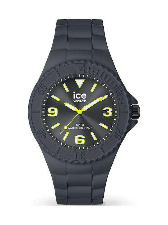 Ice Generation Watch with Black Rubber Strap