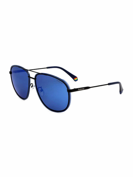 Polaroid Men's Sunglasses with Blue Frame and Blue Polarized Lens PLD6118/G/S PJP