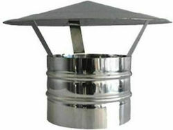 Inox Shell 1104-F100 Chimney Crown Inox 100mm Silver