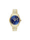 Jcou Queen's Mini Watch with Gold Metal Bracelet