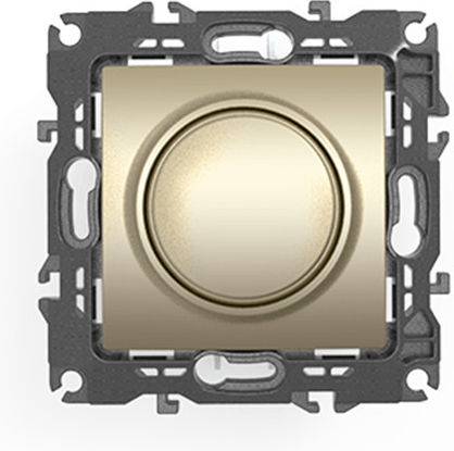 Aca Prime Χωνευτός Διακόπτης Dimmer χωρίς Πλαίσιο Universal Περιστροφικός 800W σε Χρυσό Χρώμα