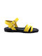 LEATHER SANDALS YELLOW - Yellow