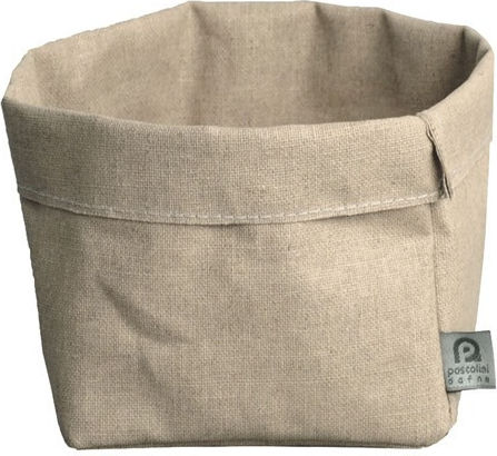 Ready Καλάθι Ψωμιού Υφασμάτινο Κρεμ 14x15x14cm