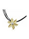 Halskette mit Design Blume mit Perlen