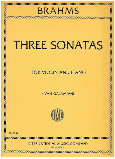 International Music Company Brahms - Three Sonatas Παρτιτούρα για Βιόλα / Τσέλο
