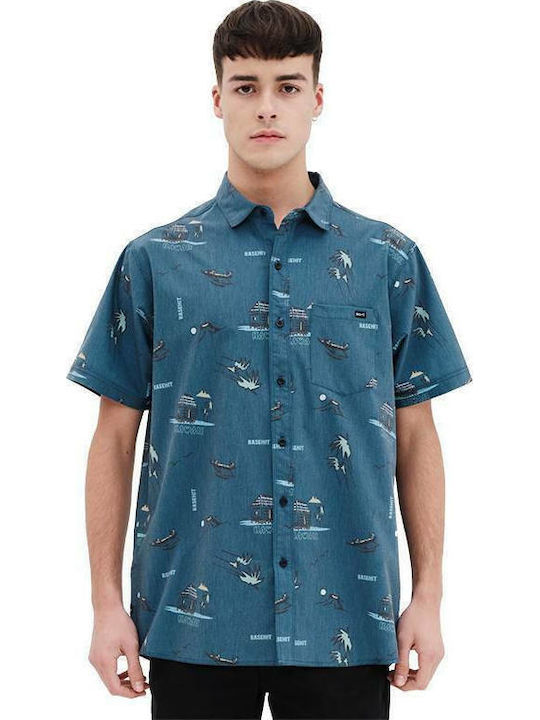 Basehit Short Sleeve Shirt in Regular Fit Midni...