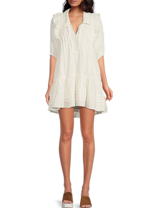 Free People Elora Мини рокля OB1466331-WHITE Рокля за жени