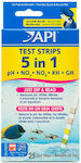 API Aquarium Water Tester Test Strips 5 in 1 25τμχ