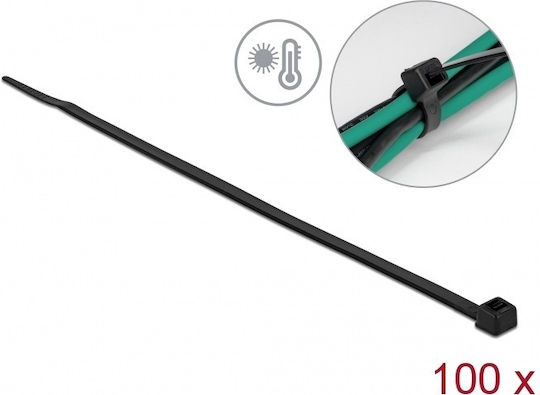 DeLock Δεματικά Καλωδίων Πλαστικά 300mmx4.8mm σε Μαύρο χρώμα (100τμχ) (19556)