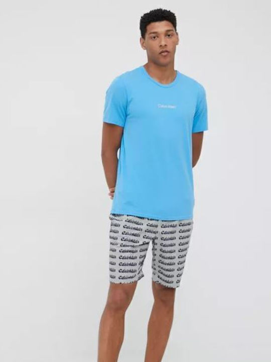 Calvin Klein Men's Summer Pajamas Set Light Blue