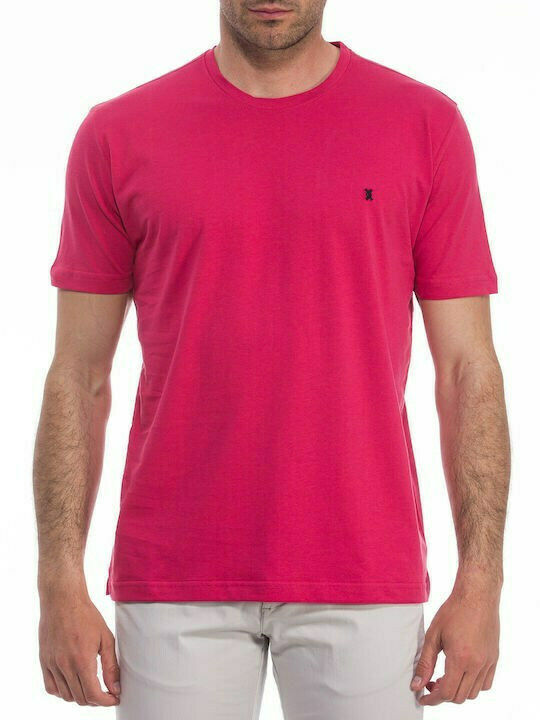 The Bostonians Ανδρικό T-shirt Φούξια Μονόχρωμο