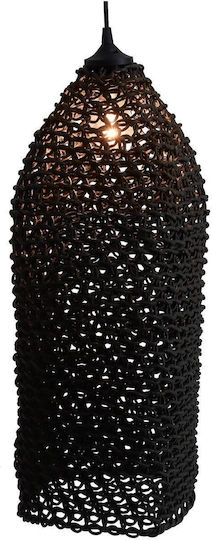Zaros Pendant Light Black Grid with Socket E27 20x20x50cm