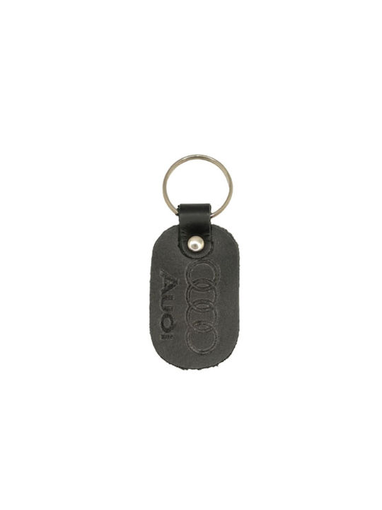 Keyring leather key ring black AUDI 7035-k